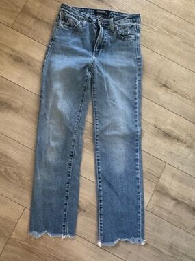 Just Black Faded Light Blue Straight Leg Jeans